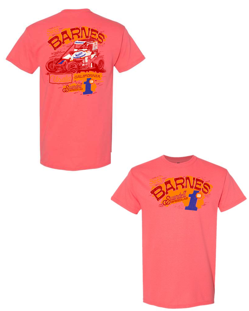 2026 Jett Barnes' Chili Bowl Tee - Coral – SwindellSpeedLab